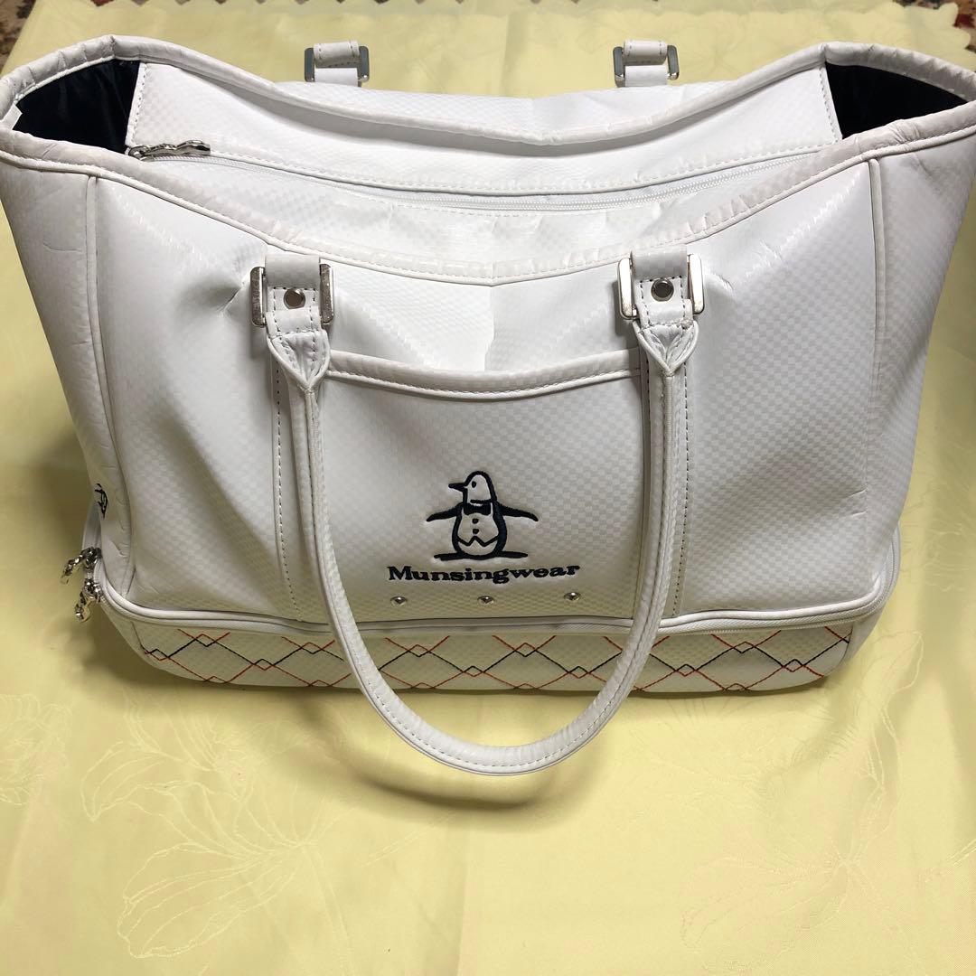 Munsingwear ゴルフバッグ (ホワイトボストンとカートバックのセット)