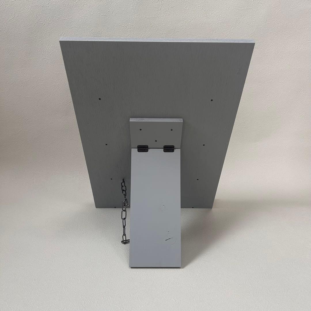 【nino】折り畳みディスプレイスタンド アッシュグレー×ウォールナット