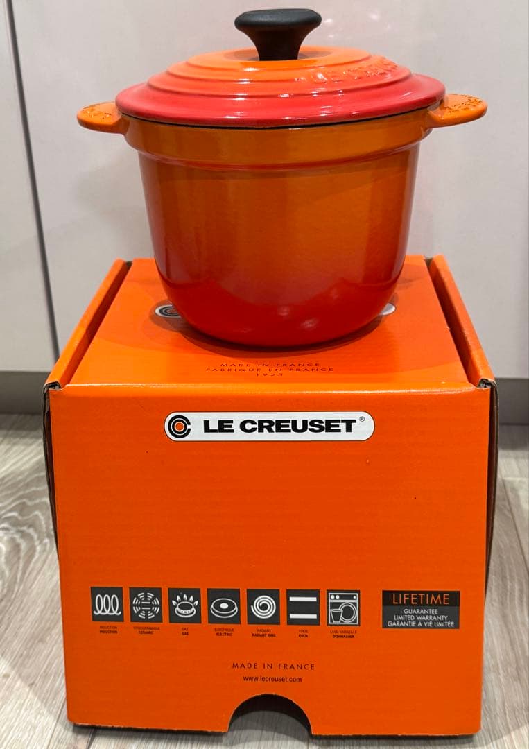 【美品】 ルクルーゼ ココット エブリィ 18cm インナーリッド付 2点セット