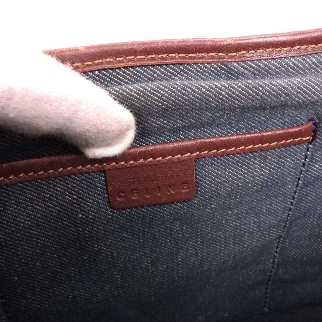 本物 ■セリーヌ■ブギーバッグ マカダム デニム ハンドバッグ トートバッグ