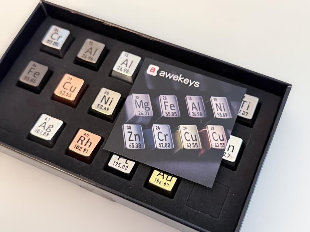 awekeys 周期表メタルキーキャップ 16個入り