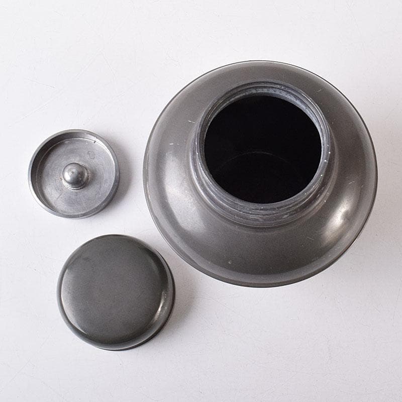 煎茶道具　錫製　茶壷　茶心壷　約718g　F　R8746