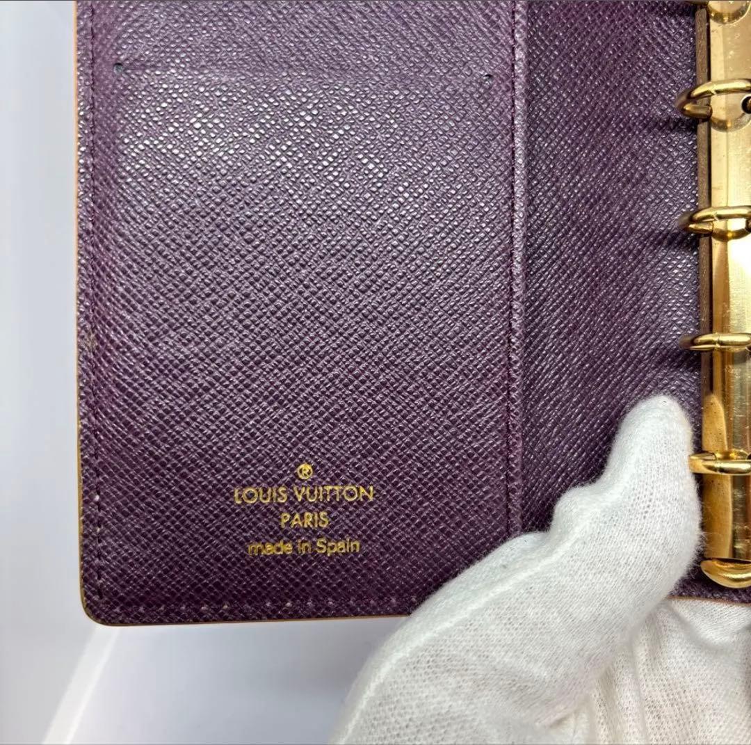 【匿名配送】美品 ルイヴィトン エピ アジェンダPM 6穴式 手帳カバー