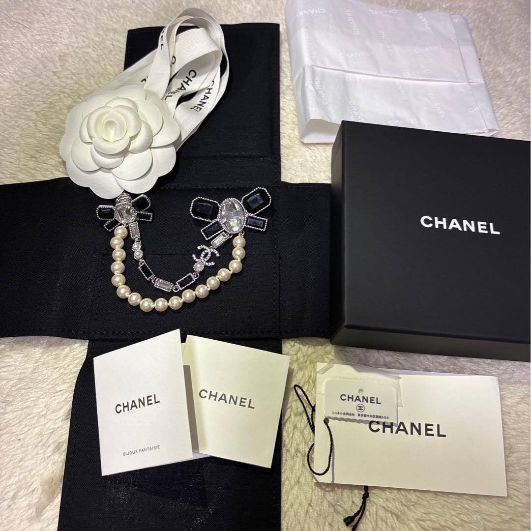 未使用 シャネル レア リボンモチーフ ブローチ