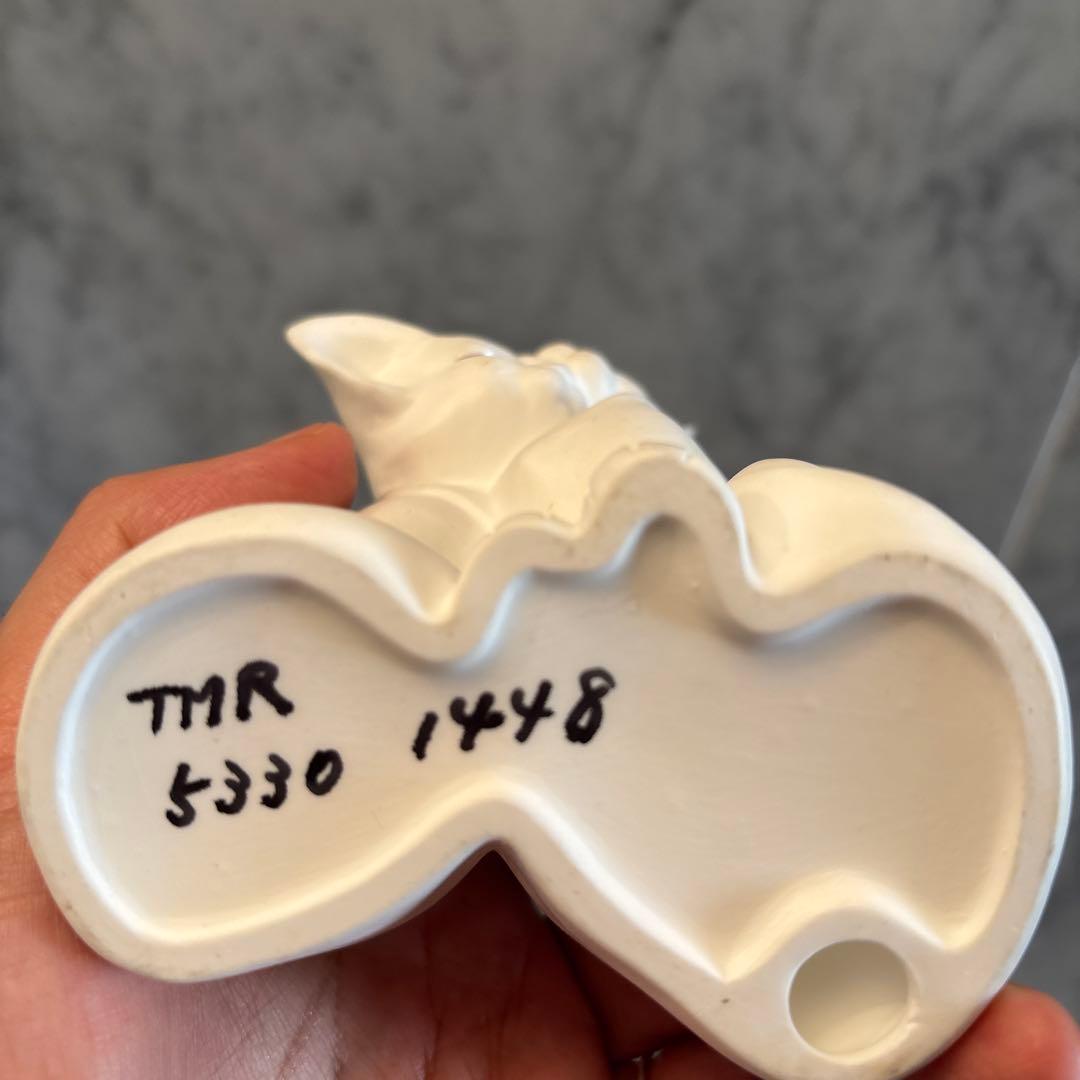 アメリカ70年代　生きているように美しい瞳で寄り添う姿にキュンとする猫の陶器