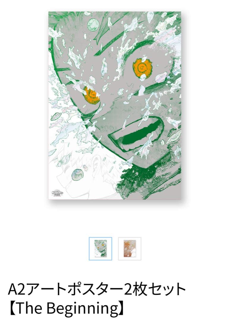 僕のヒーローアカデミア原画展　A2アートポスター2枚セット　2個セット