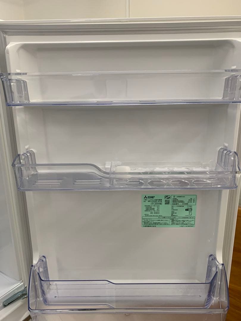 三菱 2019年製 ノンフロン冷凍冷蔵庫 MR-CX33D-W1 330L