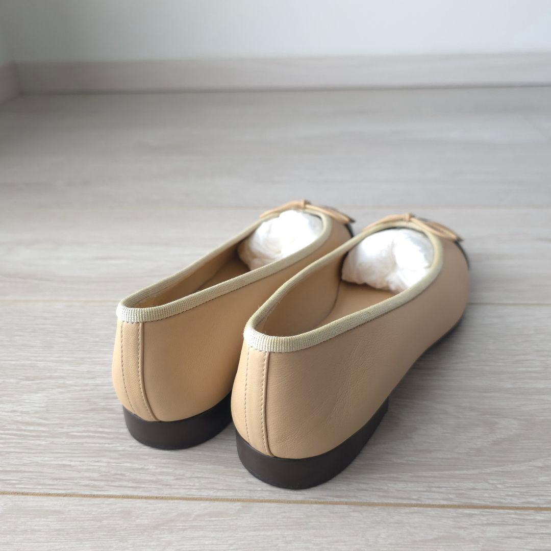 未使用【シャネル】バレリーナ　バレエシューズ　フラットシューズ　35ハーフ