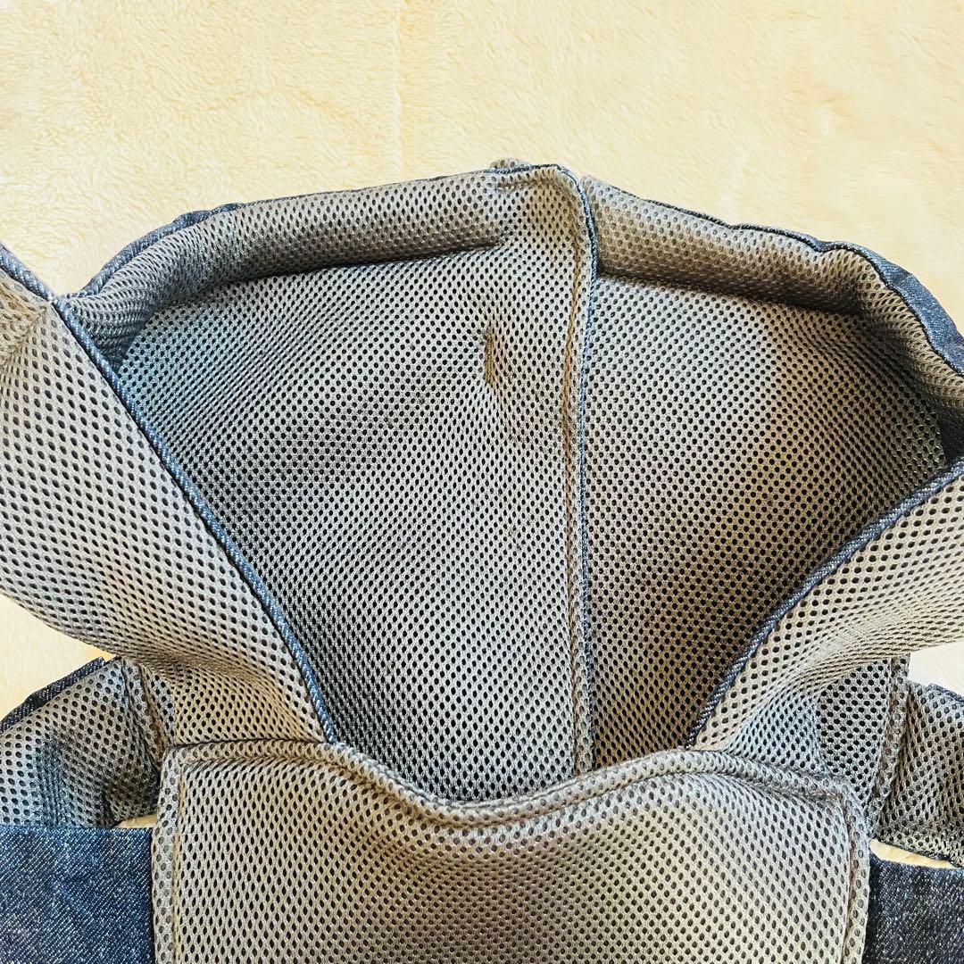 【美品✨】キューズベリー nico デニムオールメッシュ 抱っこ紐　腰パッド付き