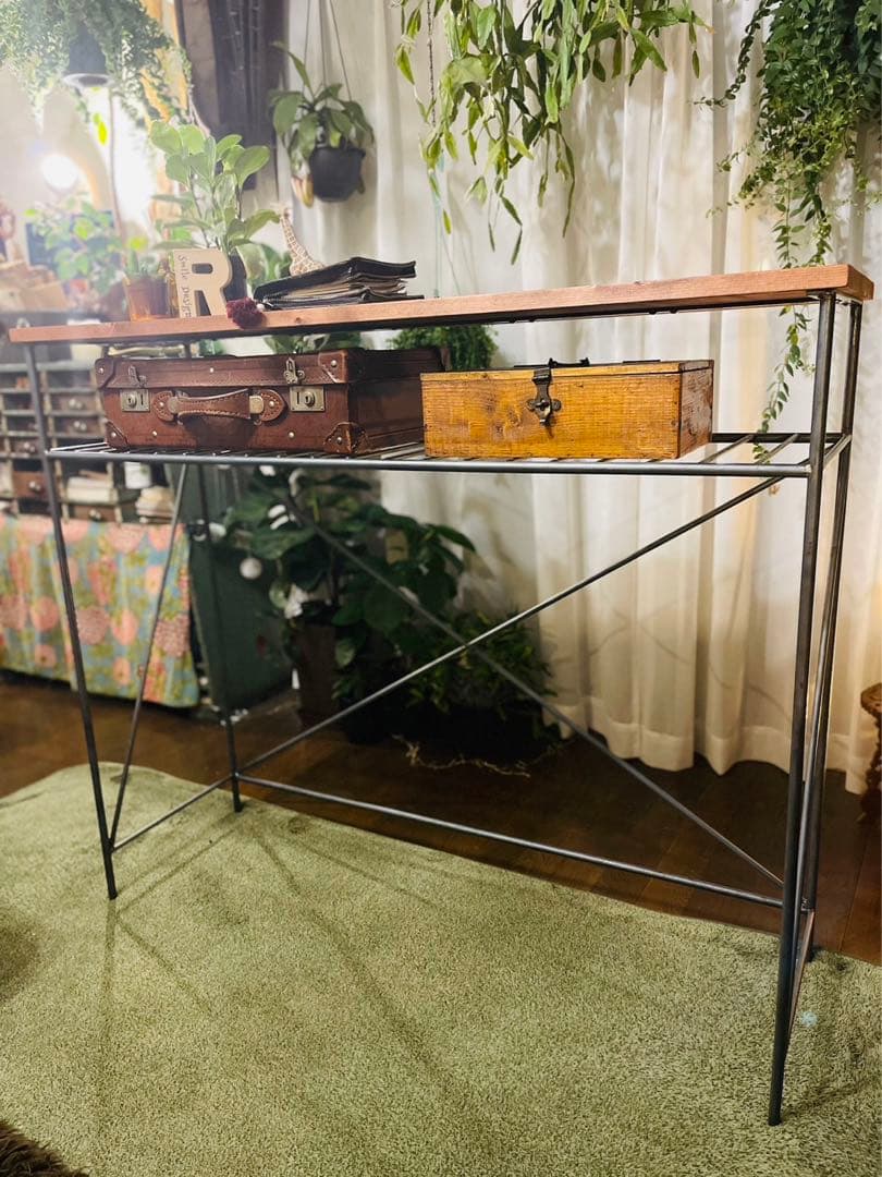 デスク　テーブル　カウンターラック　アイアン家具　ハンドメイド　オーダーメイド