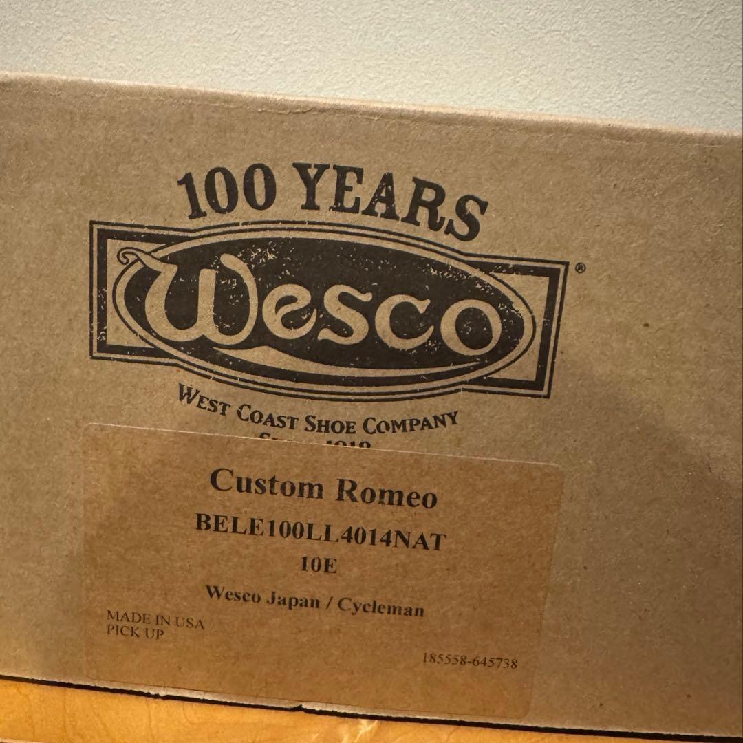 【美品】WESCO ROMEO ROUGHOUT BURLAP 10E ウエスコ