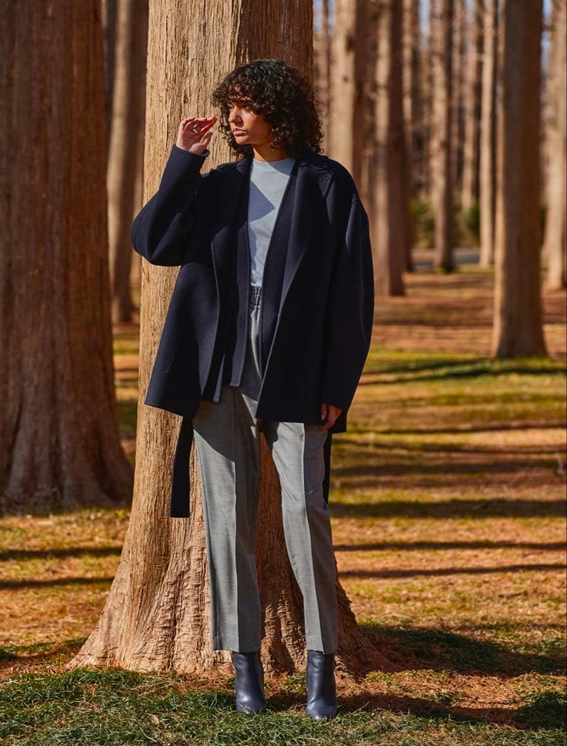 新品タグ付POSTELEGANT ポステレガント　ウールリバー ショートコート