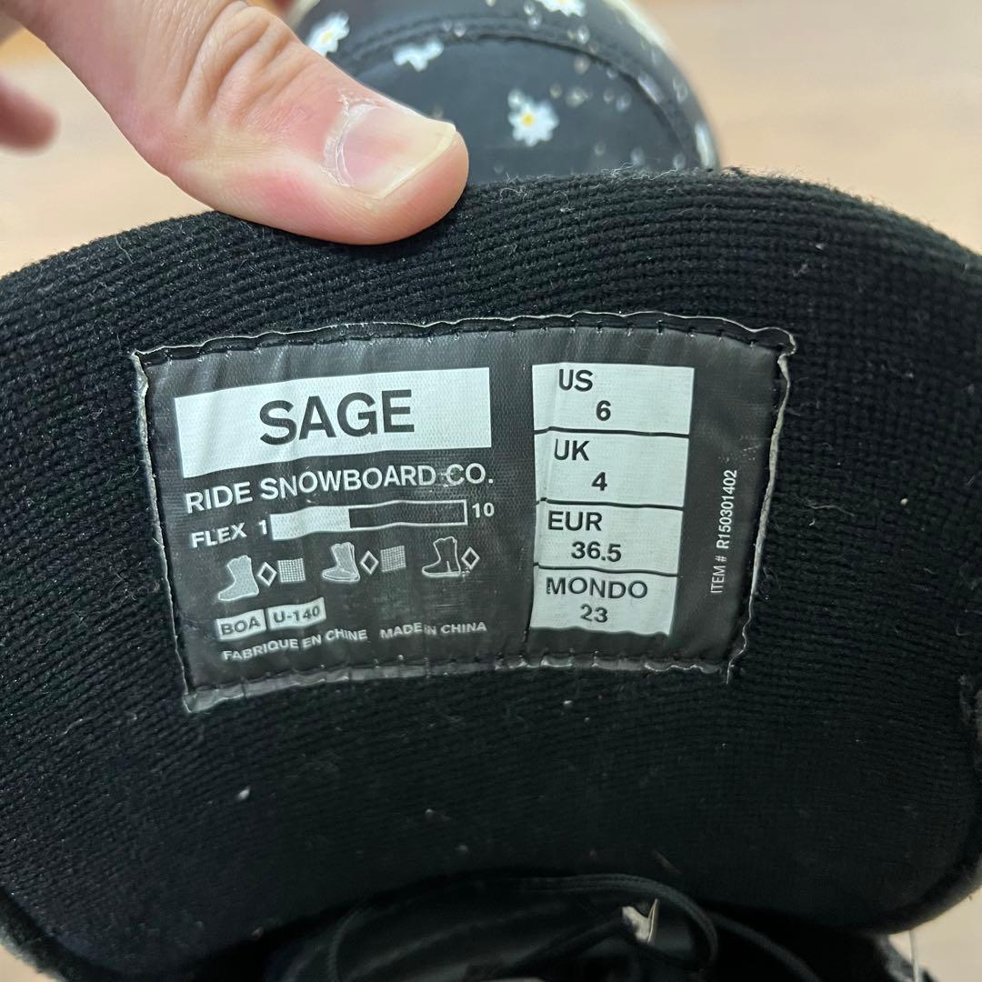 【即日発送】RIDE スノボブーツ　SAGE セージ 23.0cm