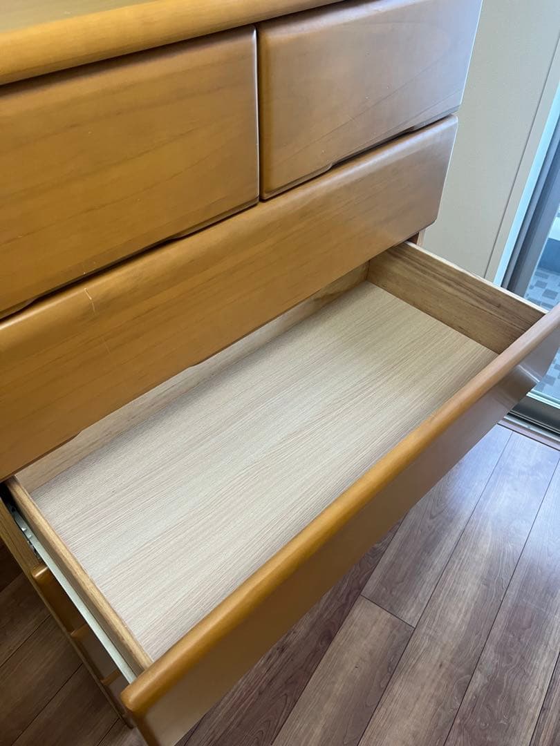 ナチュラルウッド 6段チェスト ニトリ ペルレ