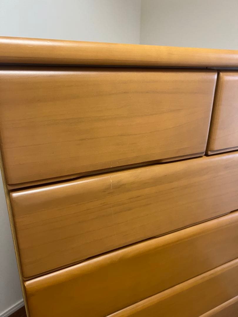 ナチュラルウッド 6段チェスト ニトリ ペルレ