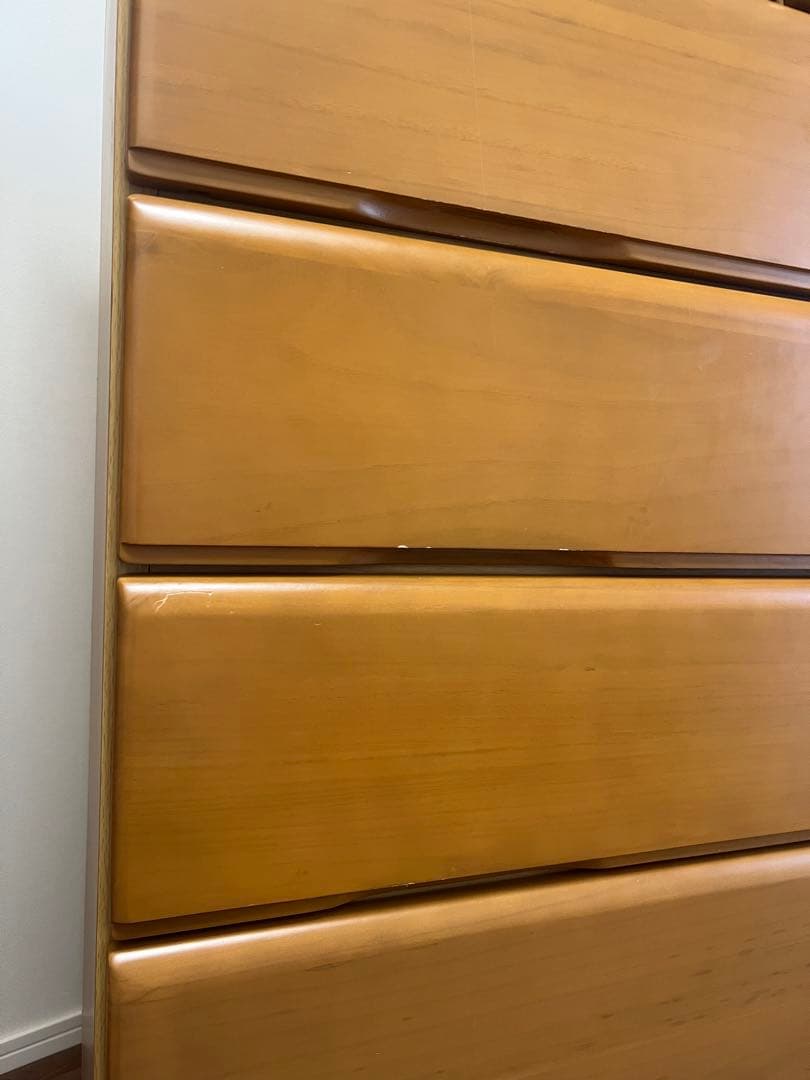 ナチュラルウッド 6段チェスト ニトリ ペルレ