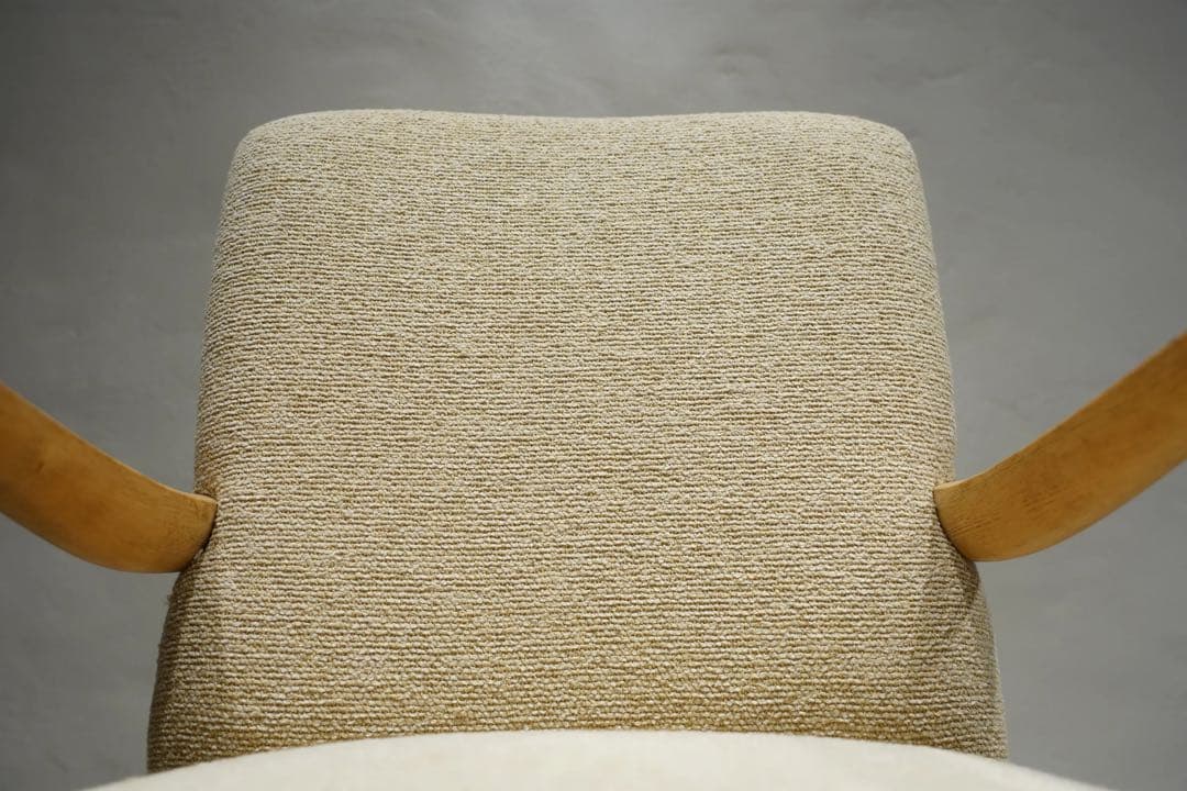 大正時代　1人掛けソファ　アンティークチェア　ブリッジアーム　栗材