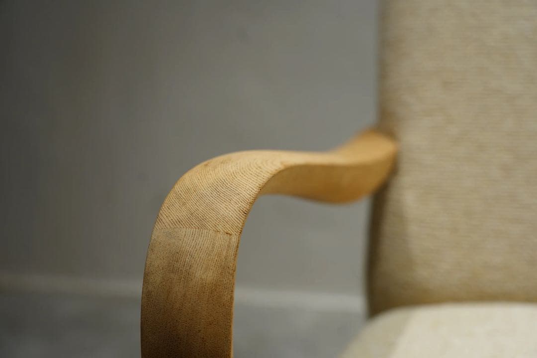 大正時代　1人掛けソファ　アンティークチェア　ブリッジアーム　栗材