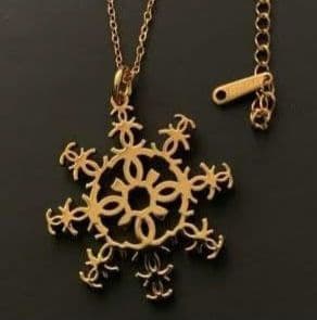 も*ぐ様 CHANEL ●6点セット◆金色ロックペンダント 雪の結晶型ネックレス