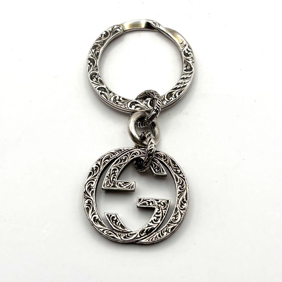 グッチ キーリング アラベスク インターロッキング シルバー 銀 925