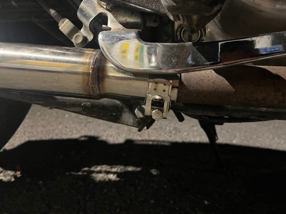 冬セール　エストレア250 ハス切りマフラー　ステンレス製ワンオフ品　チョッパー