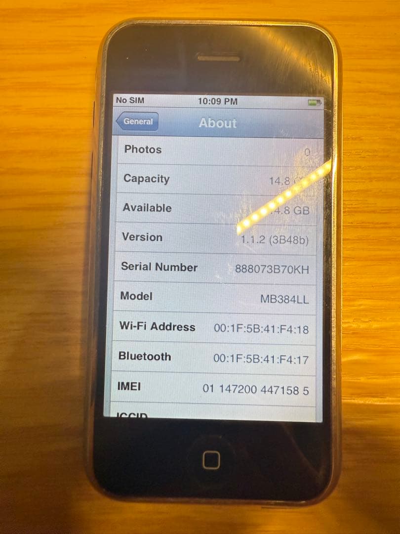 iPhone 2G 日本未発売　16GB 初代iPhone　第1世代 A1203