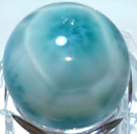 高品質ラリマー　スフィア　大玉22.3mm サッカーボール模様　極上海面模様