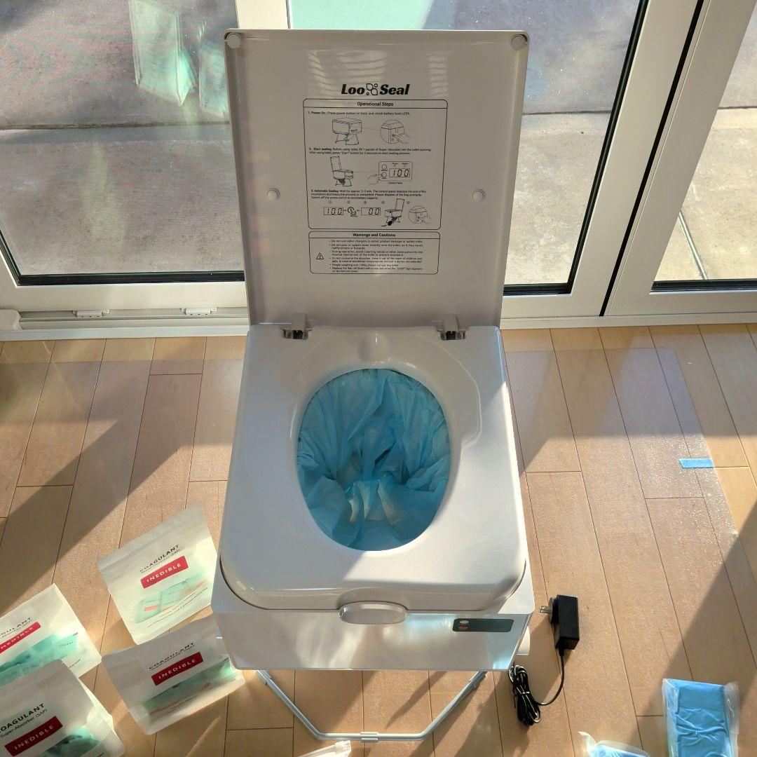 【今週限定セール】ポータブル式トイレ★自動ラップ式トイレ ルーシール ラップポン