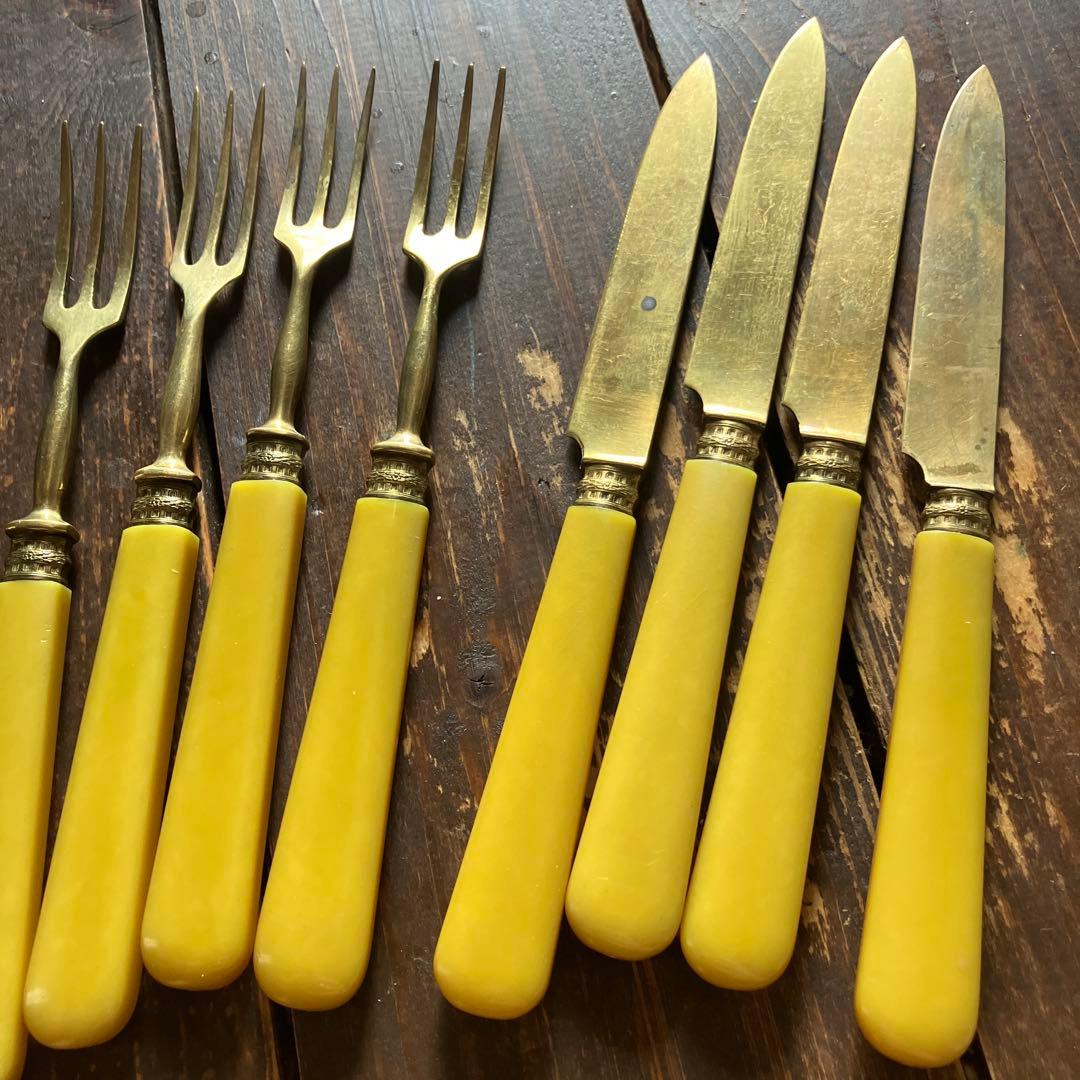 フランスアンティークカトラリーセット3本　アンティークカトラリー