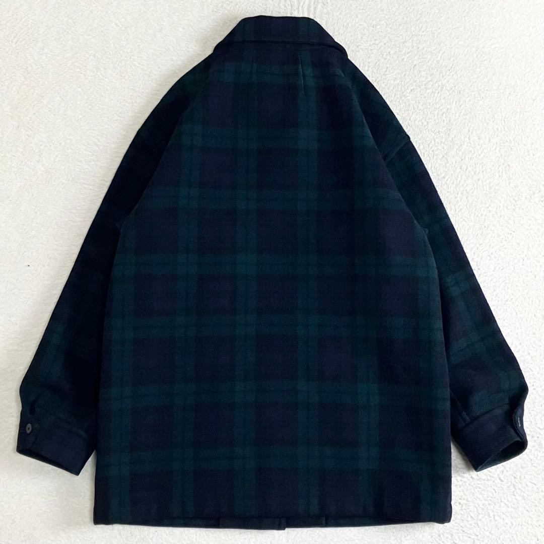 FUKUZO フクゾー　カーコート　ウールジャケット　ブラックウォッチ　L