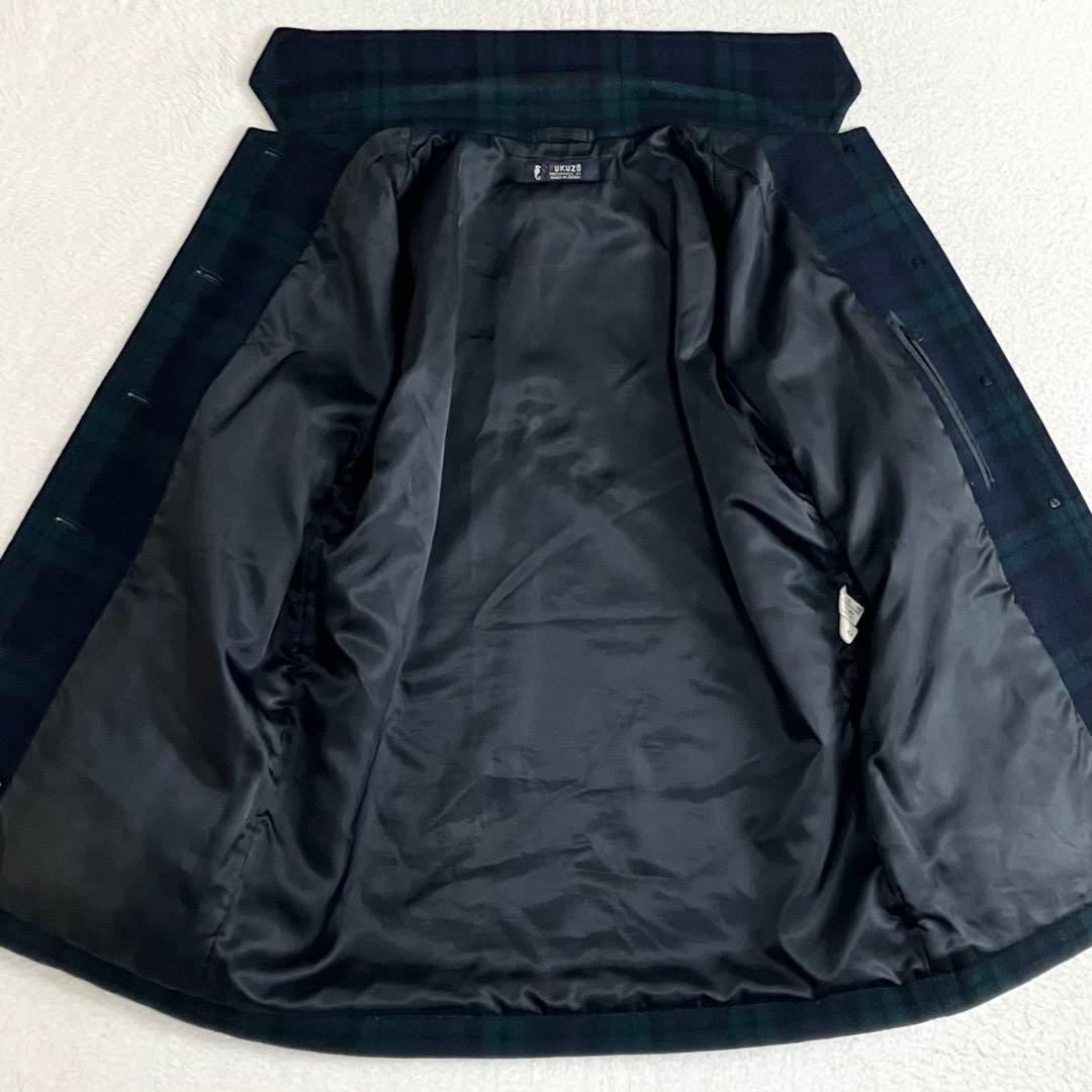 FUKUZO フクゾー　カーコート　ウールジャケット　ブラックウォッチ　L