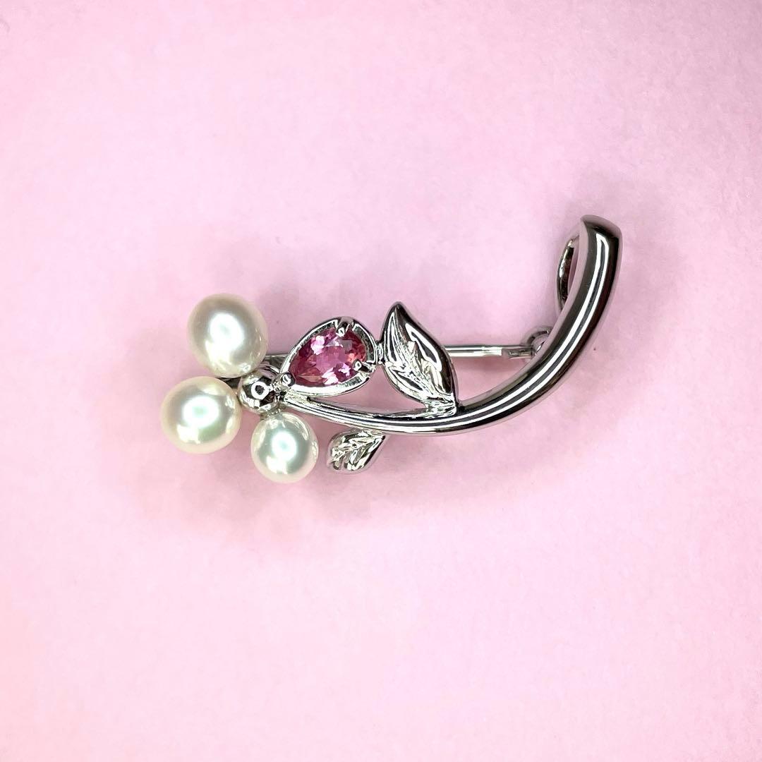 田崎真珠　パールブローチ　入学式　卒業式　コサージュ　本真珠　ブランド　刻印