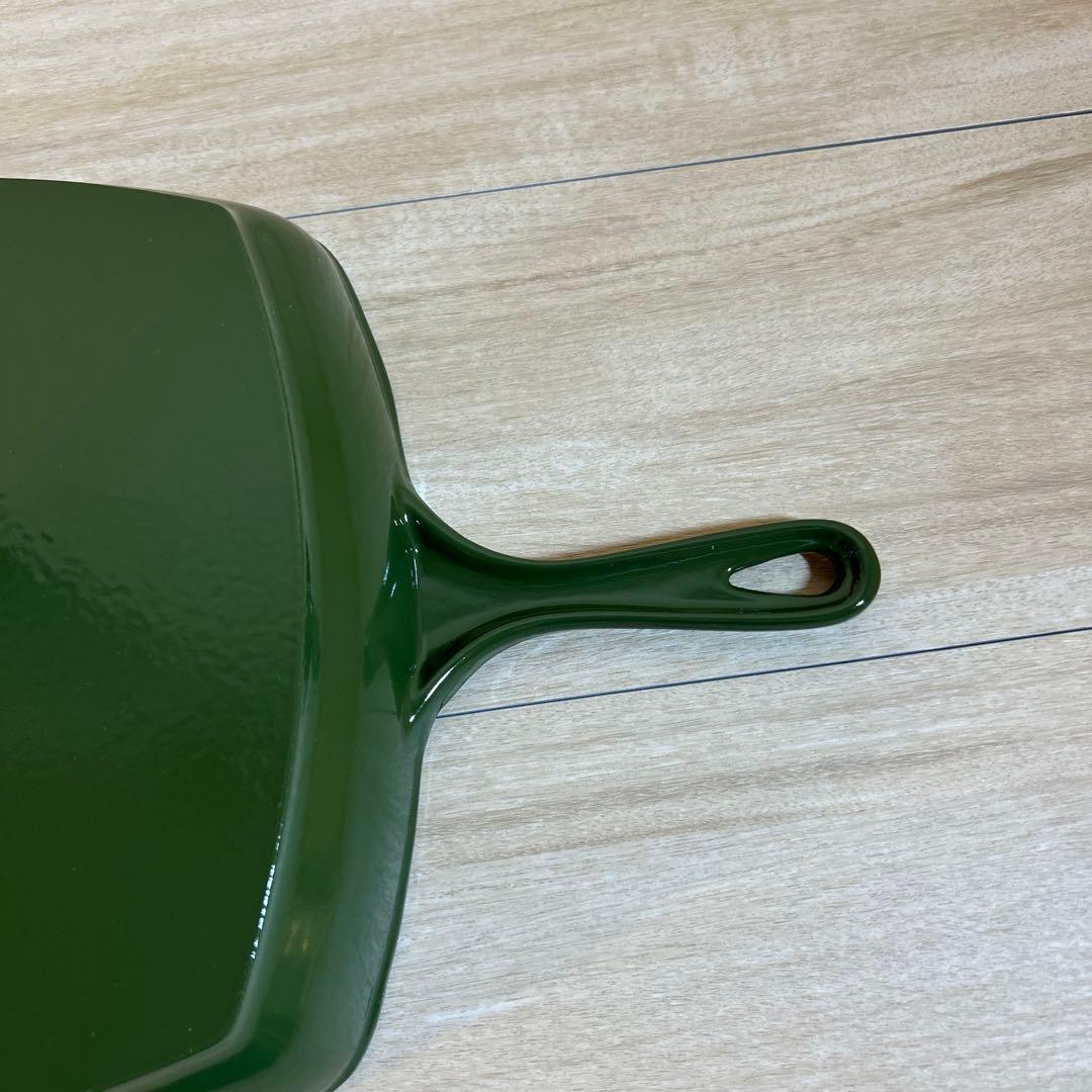 ルクルーゼ　スクエア　スキレット　グリルパン　グリル　26cm グリーン