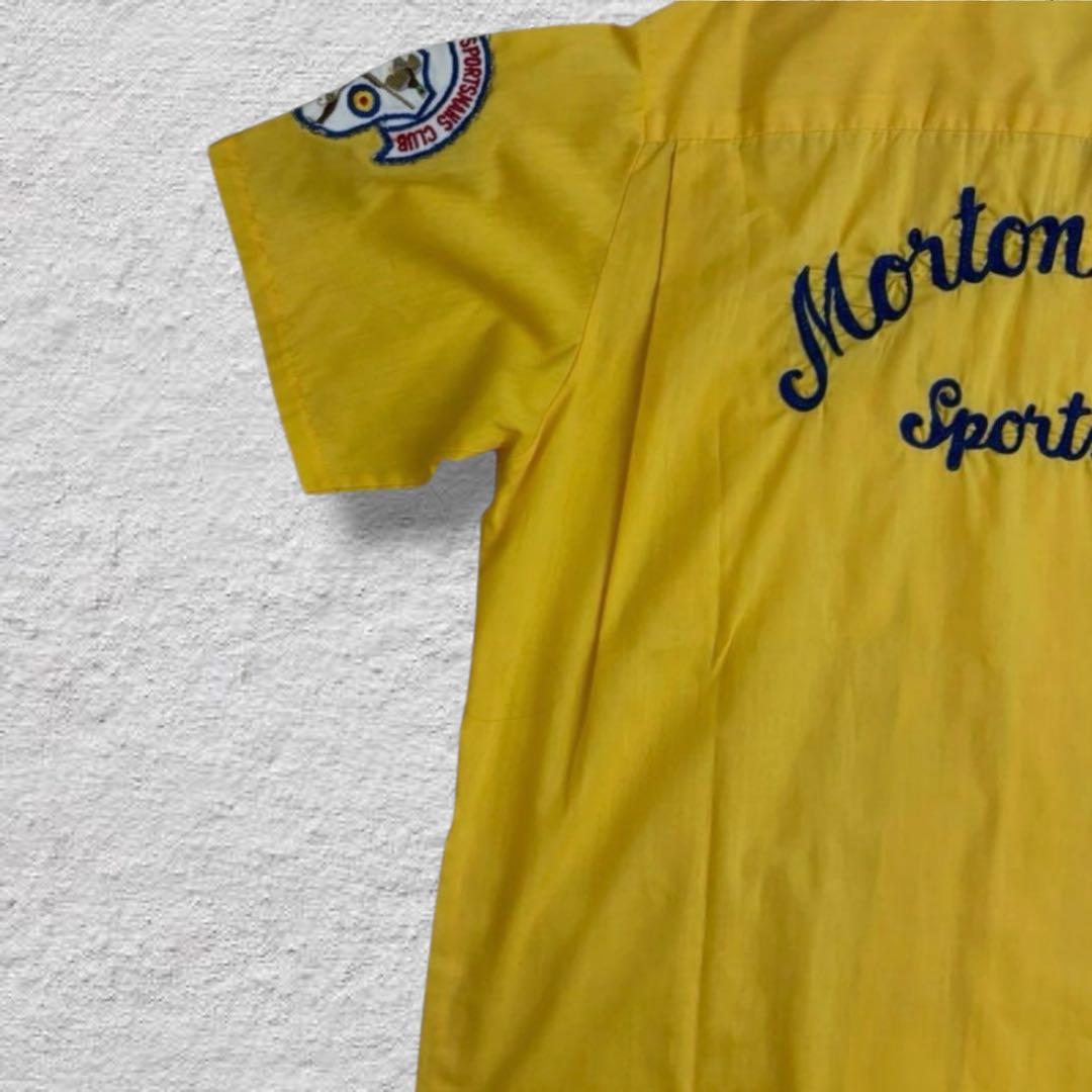 ヒルトンボーリングシャツ開襟70sUSA製チェーンステッチvintage古着