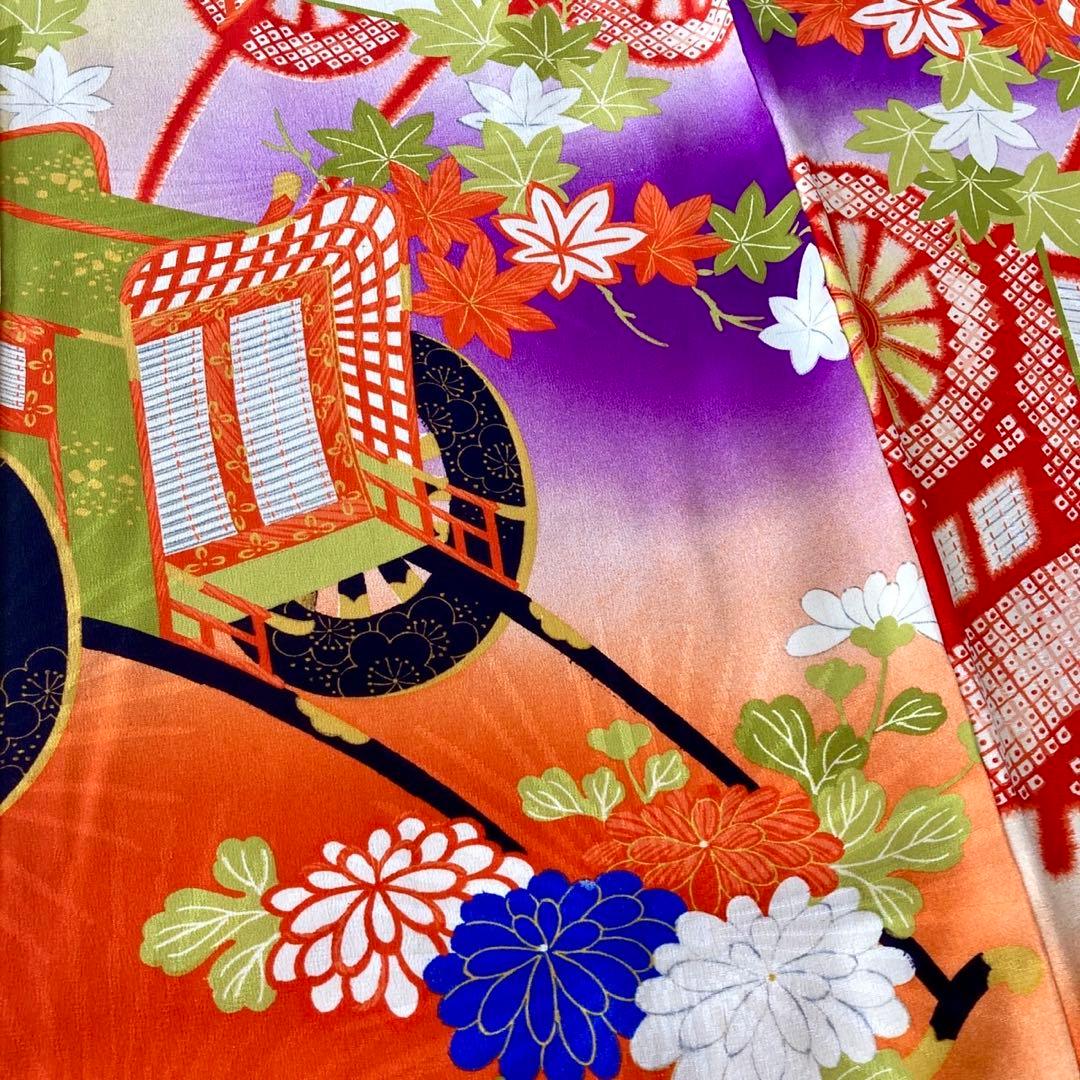 ジュニア　アンティーク　子供着物　七五三　十三詣り　袴　NO14