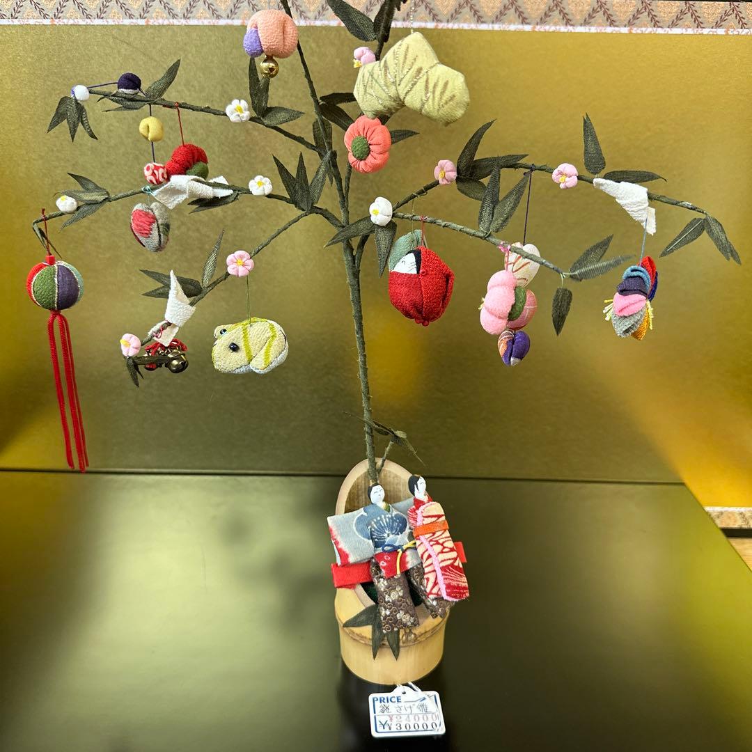 新品！正絹　雛飾り　さげ雛　ひな祭り　ひな　吊るし雛