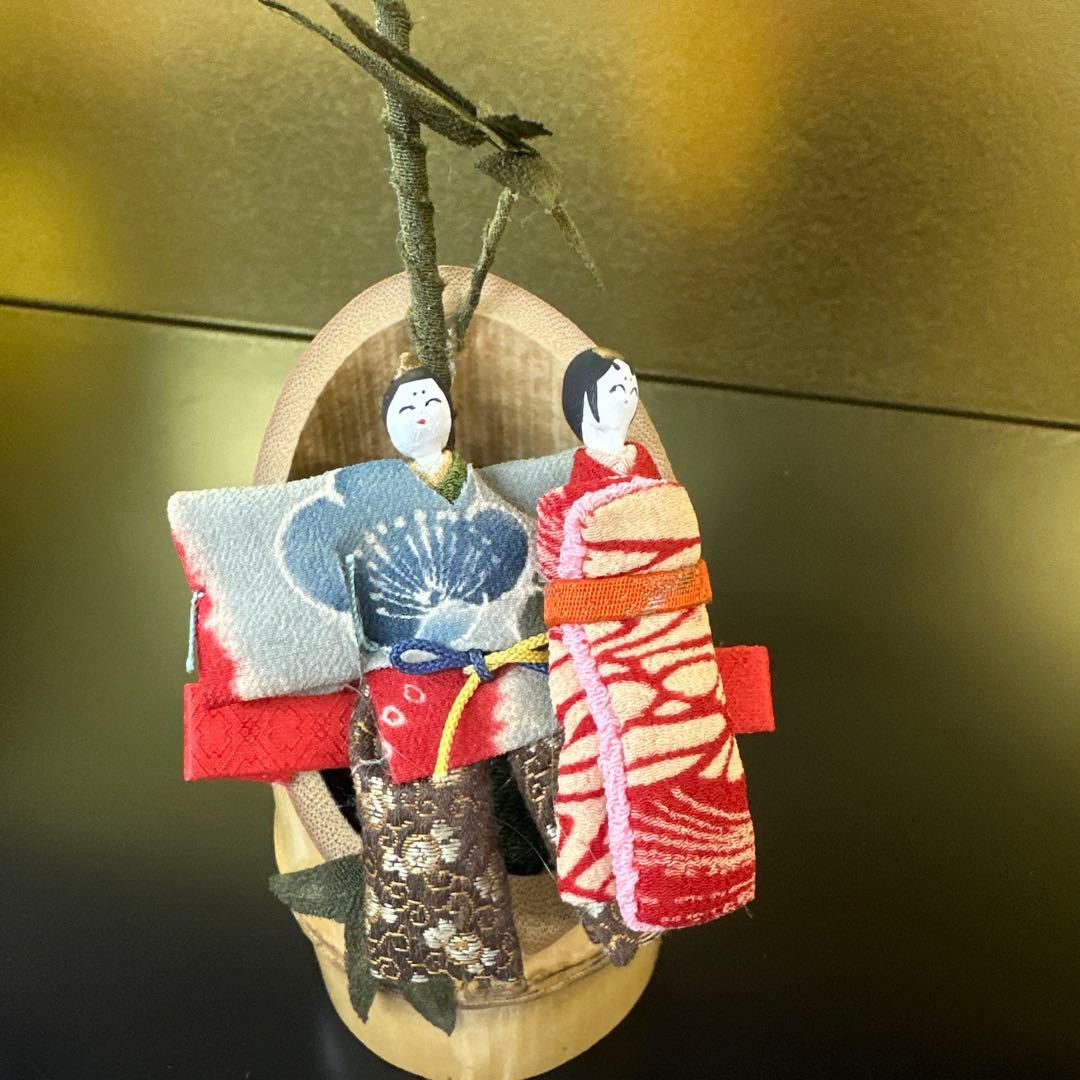 新品！正絹　雛飾り　さげ雛　ひな祭り　ひな　吊るし雛