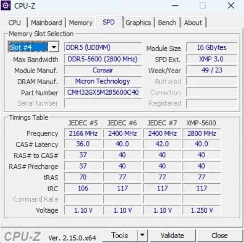 Corsairデスクトップパソコンメモリ CMH32GX5M2B5600C40W