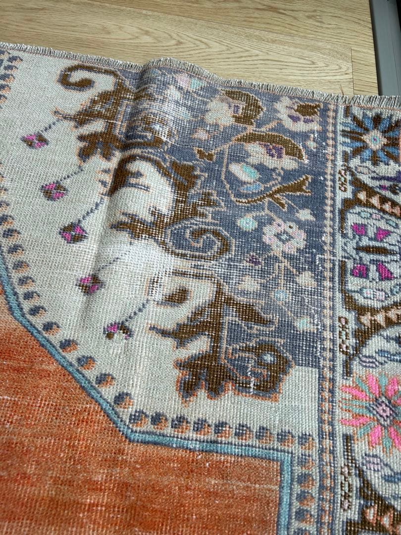 トライバルラグ・トルコヴィンテージラグ・ウール約65×195cm