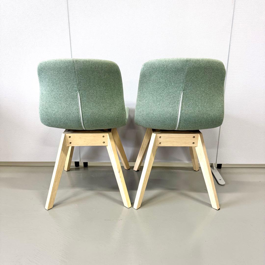 【美品/送料込み】NITORIニトリ サンデー 回転式ダイニングチェア グリーン