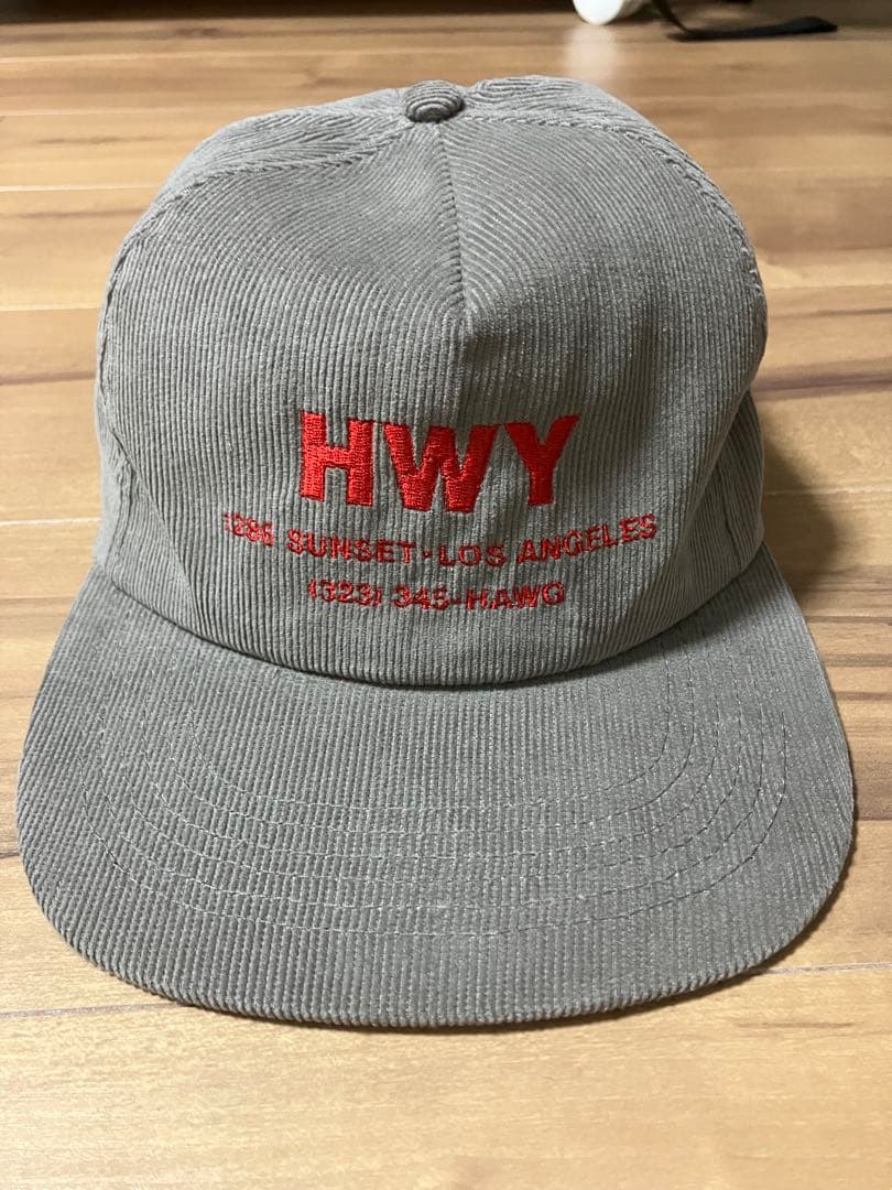 HWY logo cap gray × orange