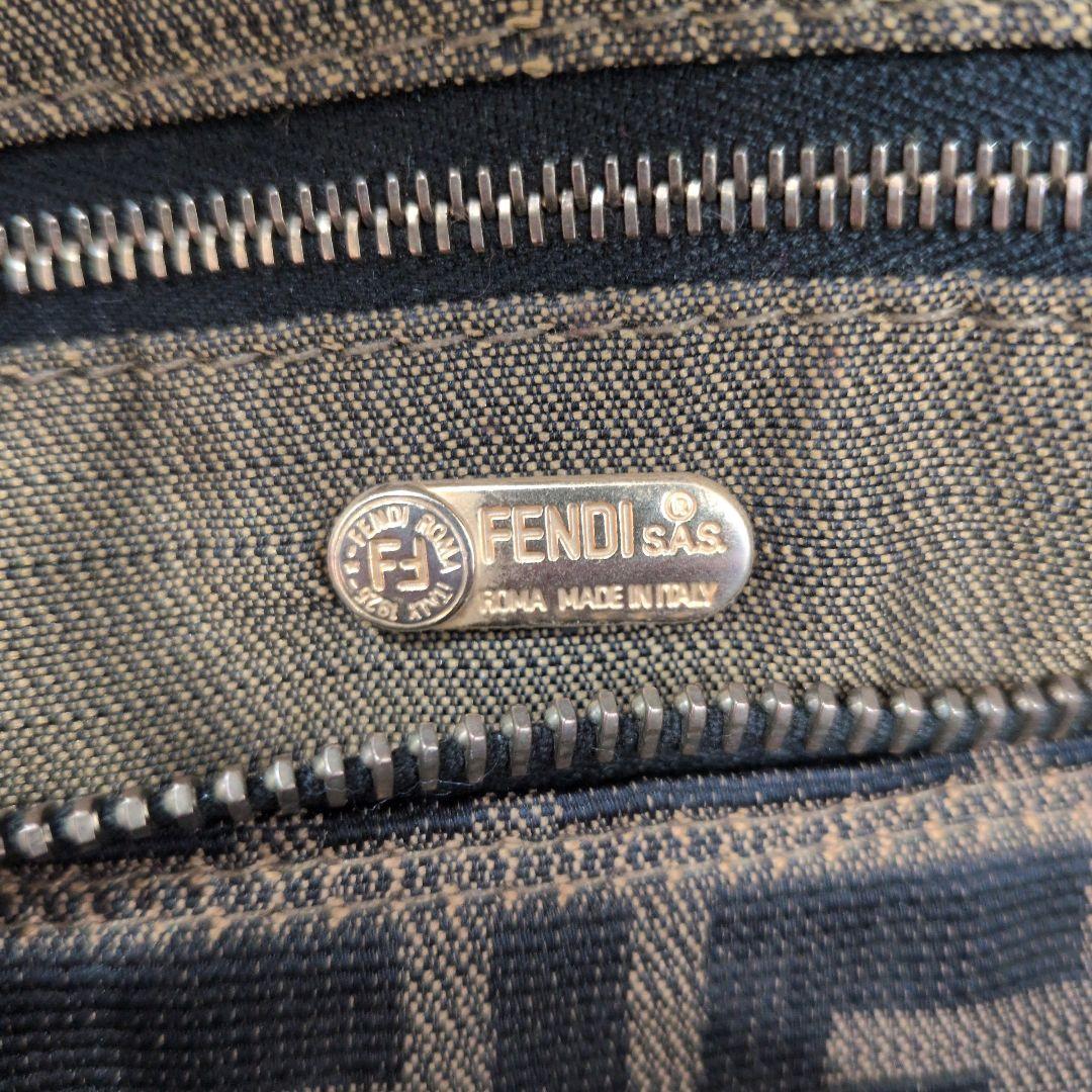 状態難 FENDI フェンディ ズッカ 柄バニティバッグ ブラウン 茶