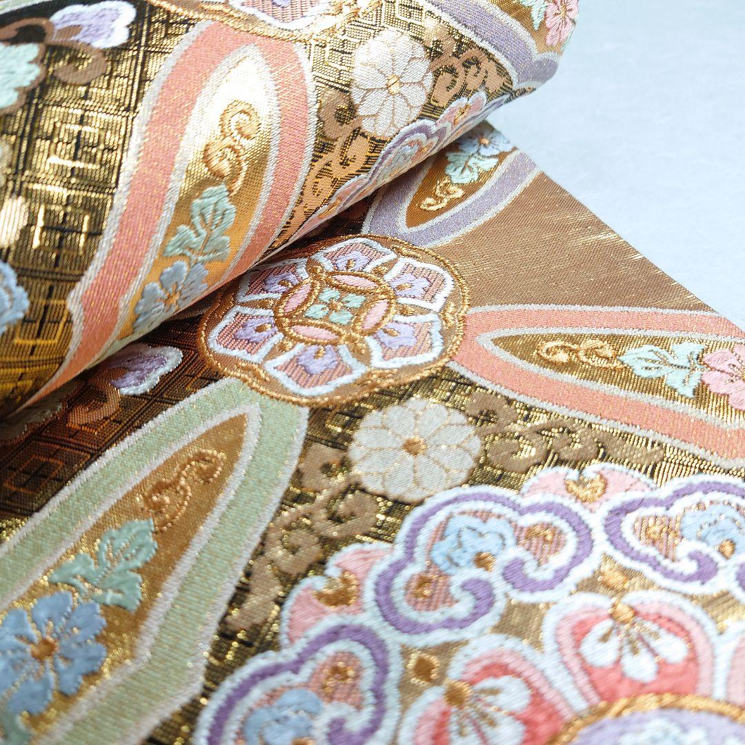 正絹 袋帯 六通柄 三越誂製 正倉院図案 高級 振袖 極上 逸品