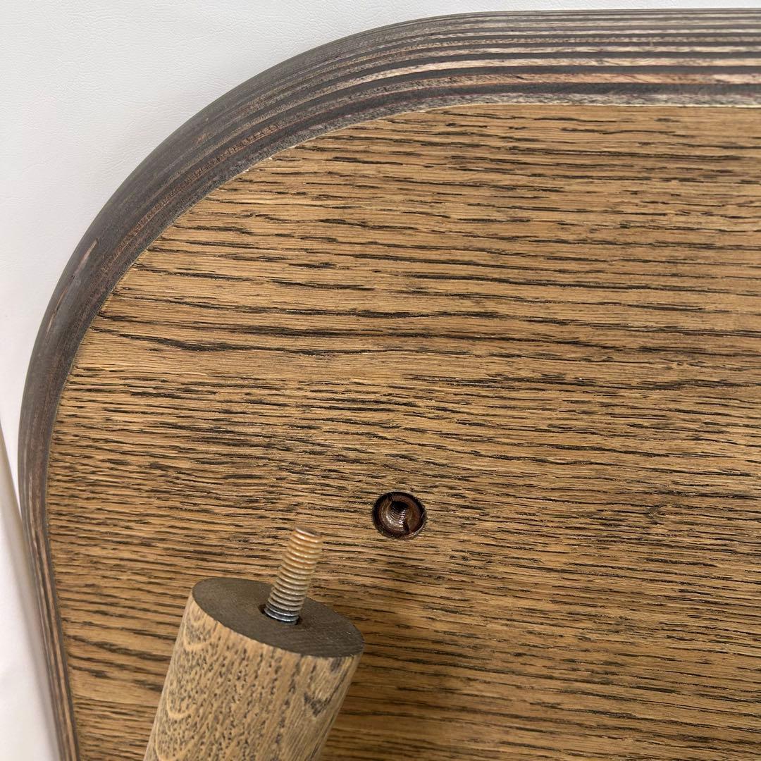 オーク無垢材　ローテーブル　天然木　ちゃぶ台　プライウッド　変形スクエア　角丸