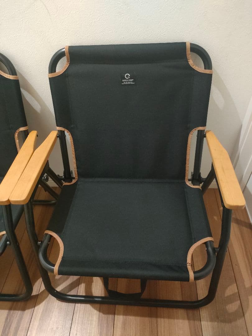 【直接受渡し】QUICKCAMP 折りたたみ式アウトドアチェア 2脚セット