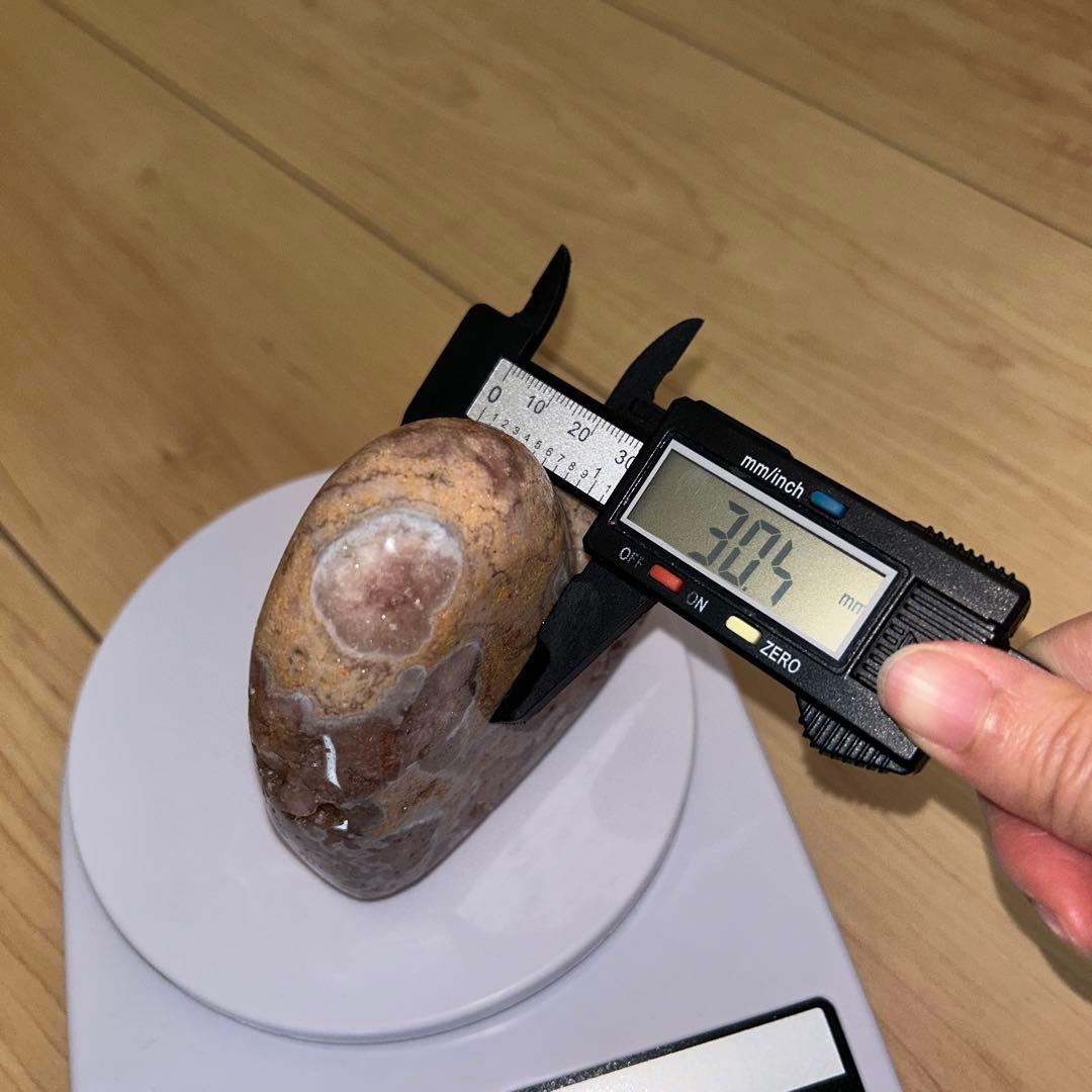 ピンクアメジスト bigサイズ ハート 天然石 置物428g