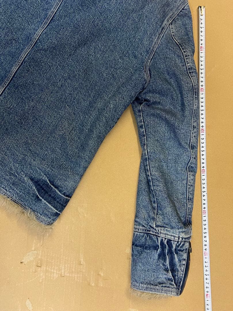 AVIREXアビレックス　Gジャンデニムジャケット　襟袖ボア付き　ヒジテツ様