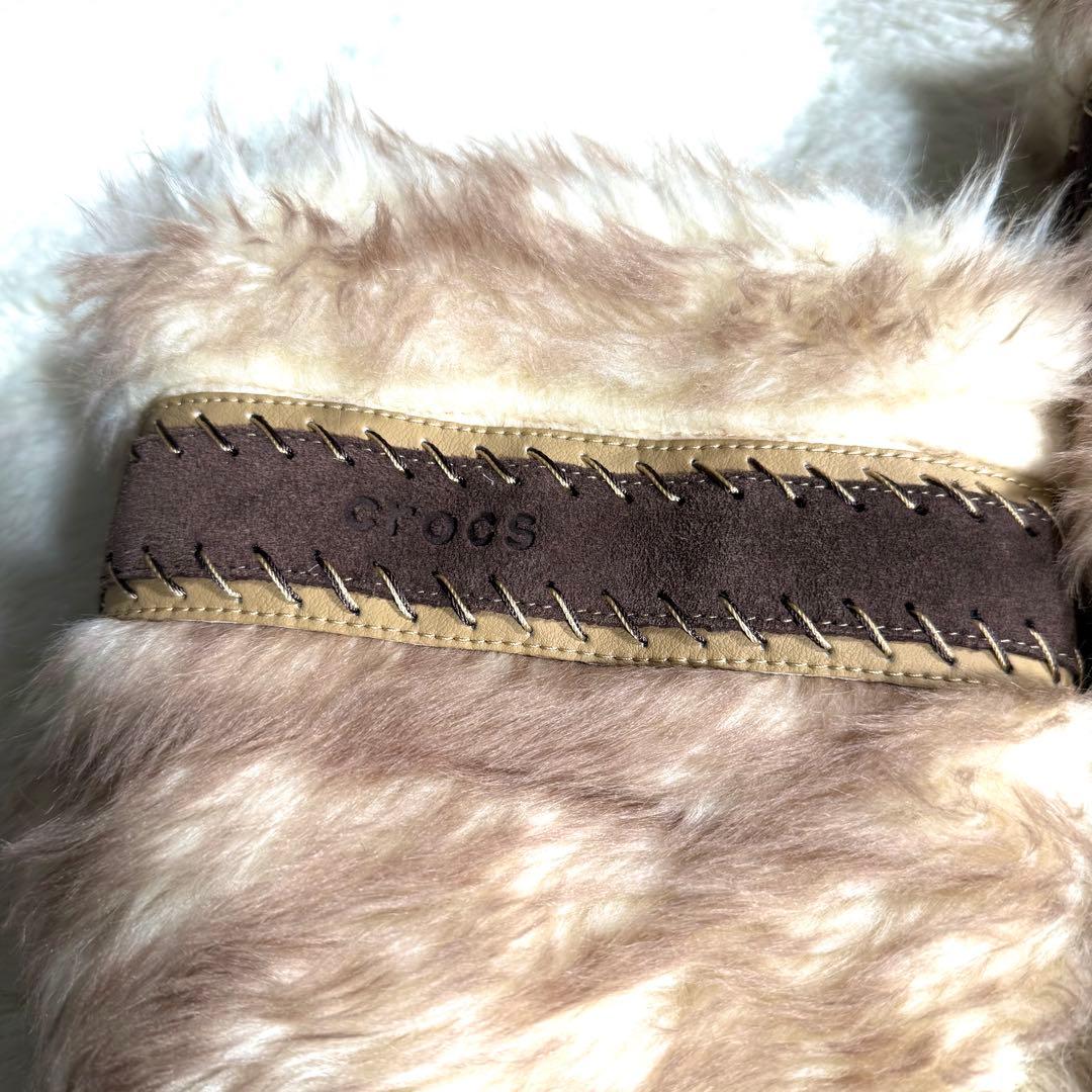 【極美品】クロックス ファーブーツ ロング W9 25cm y2k