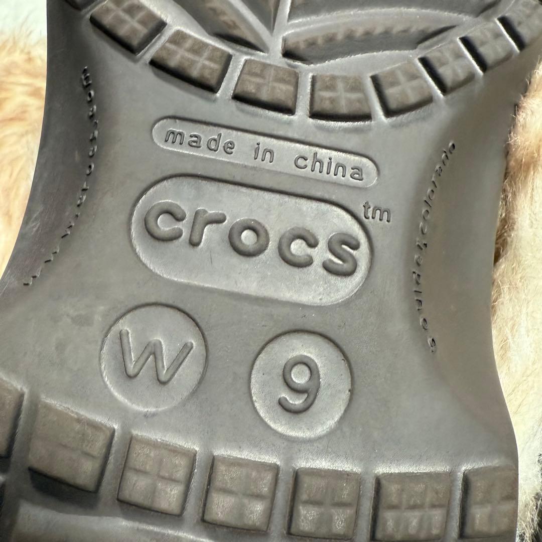 【極美品】クロックス ファーブーツ ロング W9 25cm y2k