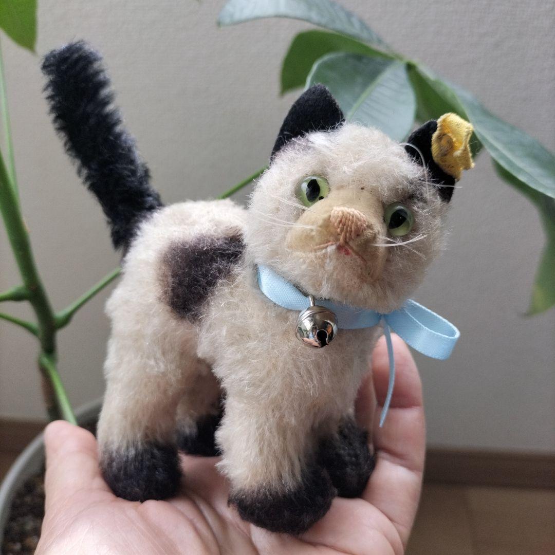 ビンテージ　シュタイフ　Gussy キャット　猫